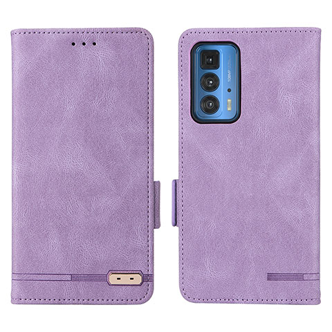 Funda de Cuero Cartera con Soporte Carcasa L03Z para Motorola Moto Edge S Pro 5G Morado