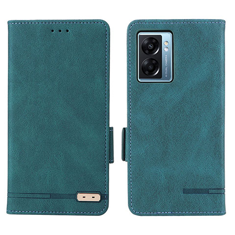 Funda de Cuero Cartera con Soporte Carcasa L03Z para Oppo A77 5G Verde