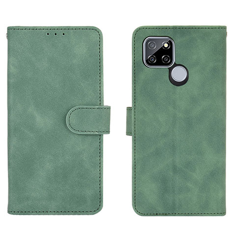 Funda de Cuero Cartera con Soporte Carcasa L03Z para Realme Q2i 5G Verde