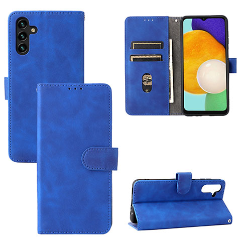 Funda de Cuero Cartera con Soporte Carcasa L03Z para Samsung Galaxy A04s Azul