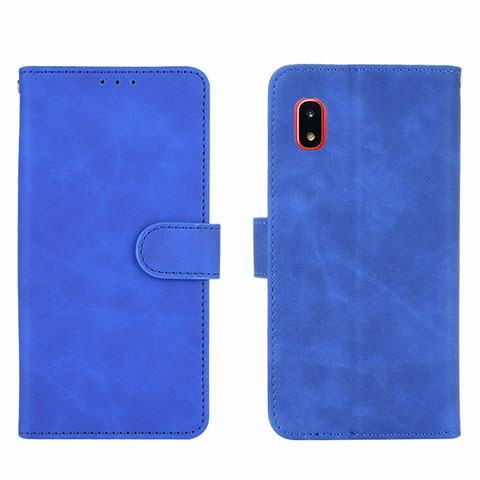 Funda de Cuero Cartera con Soporte Carcasa L03Z para Samsung Galaxy A20 SC-02M SCV46 Azul