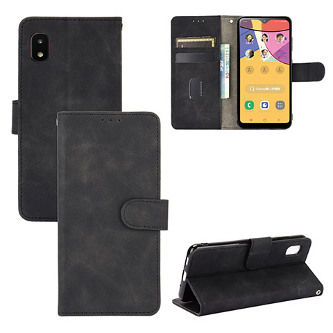 Funda de Cuero Cartera con Soporte Carcasa L03Z para Samsung Galaxy A21 SC-42A Negro