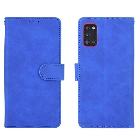 Funda de Cuero Cartera con Soporte Carcasa L03Z para Samsung Galaxy A31 Azul