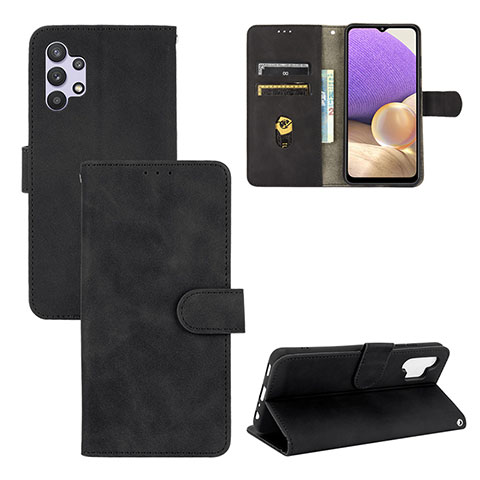 Funda de Cuero Cartera con Soporte Carcasa L03Z para Samsung Galaxy A32 4G Negro