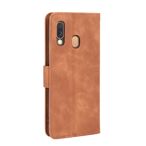 Funda de Cuero Cartera con Soporte Carcasa L03Z para Samsung Galaxy A40 Marron