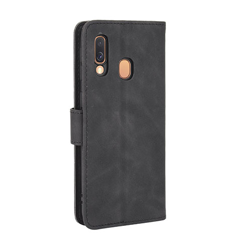 Funda de Cuero Cartera con Soporte Carcasa L03Z para Samsung Galaxy A40 Negro