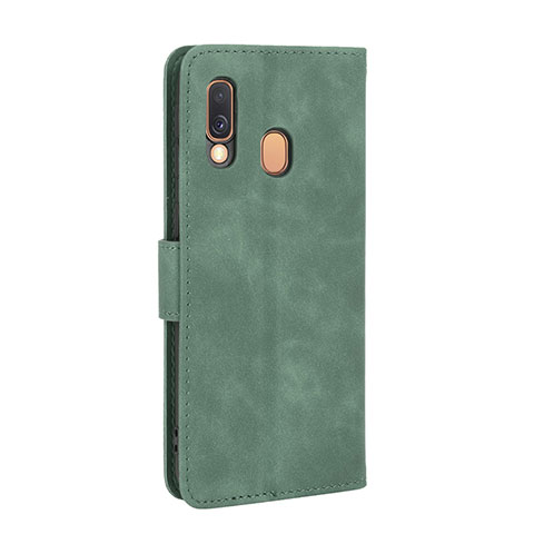 Funda de Cuero Cartera con Soporte Carcasa L03Z para Samsung Galaxy A40 Verde