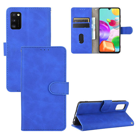 Funda de Cuero Cartera con Soporte Carcasa L03Z para Samsung Galaxy A41 Azul