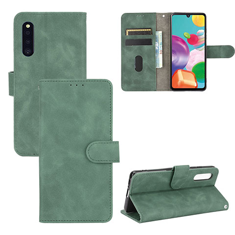 Funda de Cuero Cartera con Soporte Carcasa L03Z para Samsung Galaxy A41 SC-41A Verde