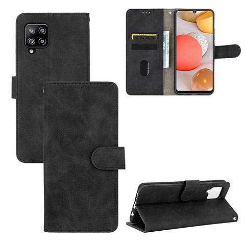 Funda de Cuero Cartera con Soporte Carcasa L03Z para Samsung Galaxy A42 5G Negro