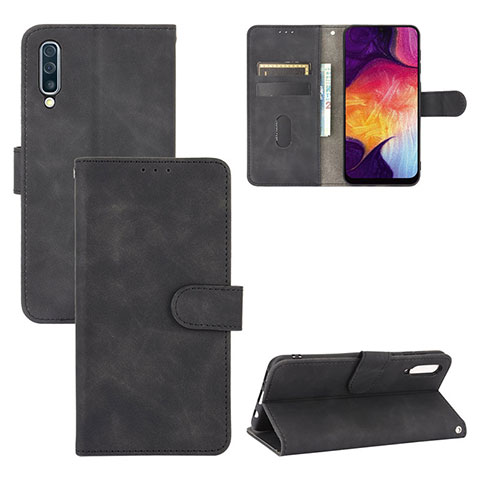 Funda de Cuero Cartera con Soporte Carcasa L03Z para Samsung Galaxy A50S Negro