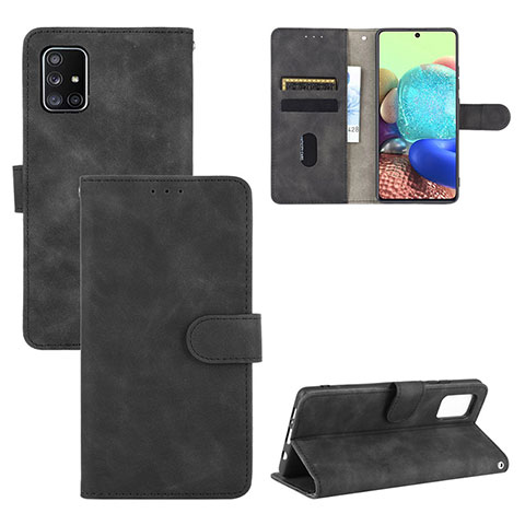 Funda de Cuero Cartera con Soporte Carcasa L03Z para Samsung Galaxy A51 4G Negro