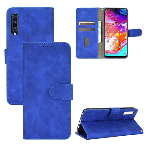 Funda de Cuero Cartera con Soporte Carcasa L03Z para Samsung Galaxy A70S Azul