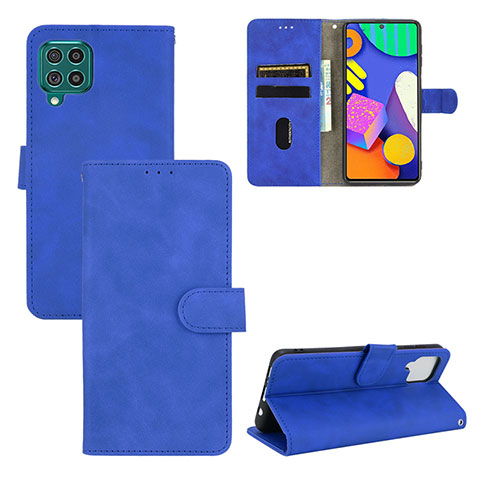 Funda de Cuero Cartera con Soporte Carcasa L03Z para Samsung Galaxy F62 5G Azul