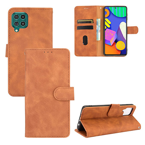 Funda de Cuero Cartera con Soporte Carcasa L03Z para Samsung Galaxy F62 5G Marron