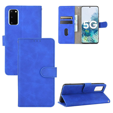 Funda de Cuero Cartera con Soporte Carcasa L03Z para Samsung Galaxy S20 FE (2022) 5G Azul