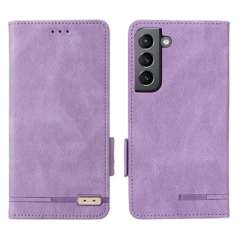 Funda de Cuero Cartera con Soporte Carcasa L03Z para Samsung Galaxy S21 FE 5G Morado