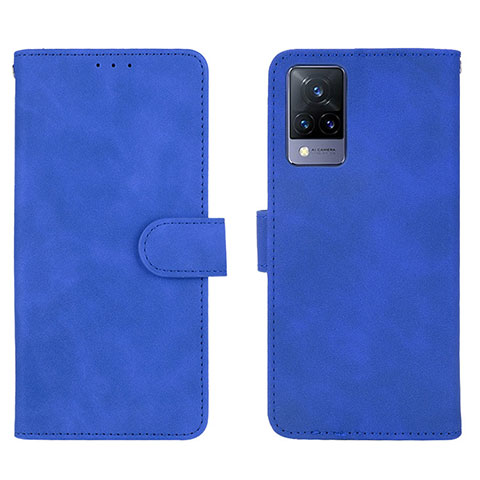 Funda de Cuero Cartera con Soporte Carcasa L03Z para Vivo V21 5G Azul