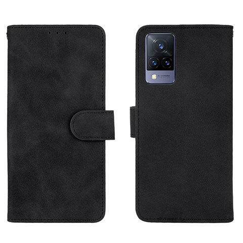 Funda de Cuero Cartera con Soporte Carcasa L03Z para Vivo V21 5G Negro