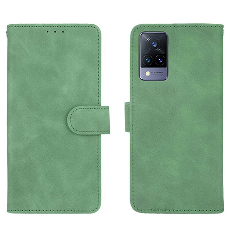 Funda de Cuero Cartera con Soporte Carcasa L03Z para Vivo V21 5G Verde