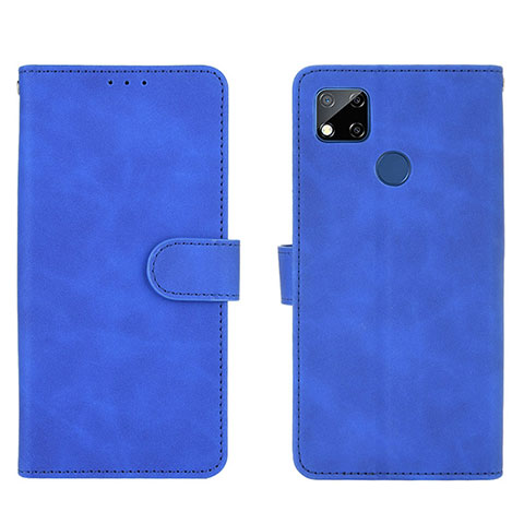 Funda de Cuero Cartera con Soporte Carcasa L03Z para Xiaomi Redmi 9 Activ Azul