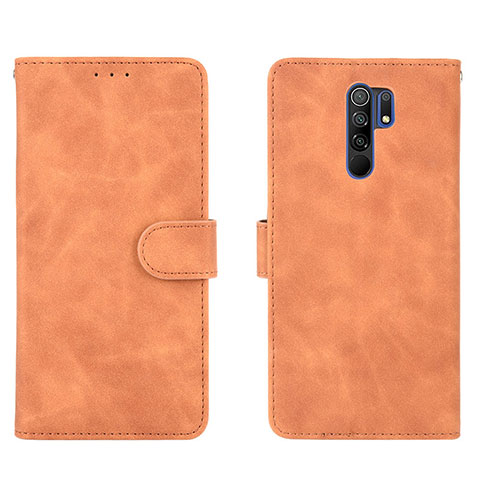 Funda de Cuero Cartera con Soporte Carcasa L03Z para Xiaomi Redmi 9 Marron