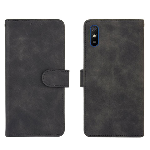 Funda de Cuero Cartera con Soporte Carcasa L03Z para Xiaomi Redmi 9i Negro