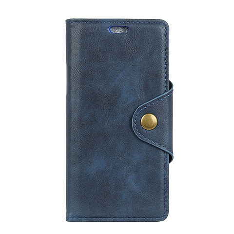 Funda de Cuero Cartera con Soporte Carcasa L04 para Alcatel 1X (2019) Azul