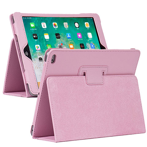 Funda de Cuero Cartera con Soporte Carcasa L04 para Apple iPad 10.2 (2019) Rosa