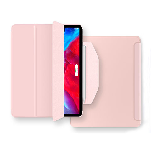 Funda de Cuero Cartera con Soporte Carcasa L04 para Apple iPad Air 10.9 (2020) Rosa