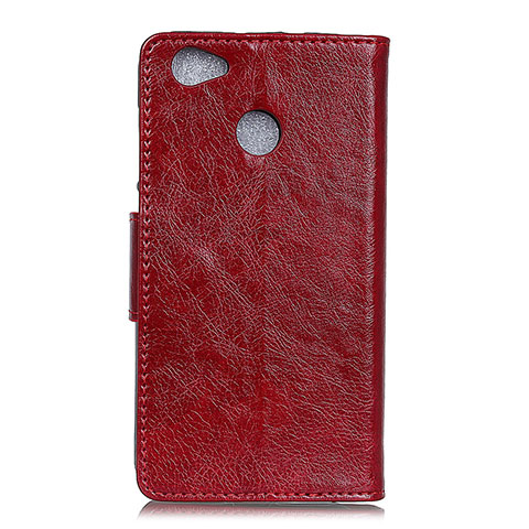 Funda de Cuero Cartera con Soporte Carcasa L04 para Google Pixel 3a XL Rojo