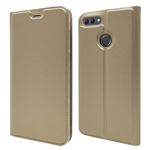 Funda de Cuero Cartera con Soporte Carcasa L04 para Huawei Enjoy 8 Plus Oro