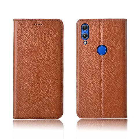 Funda de Cuero Cartera con Soporte Carcasa L04 para Huawei Honor 8X Naranja