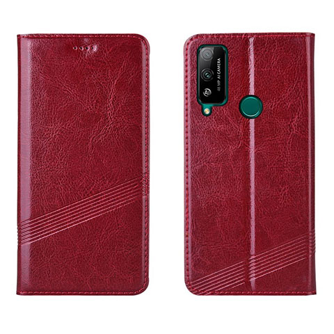 Funda de Cuero Cartera con Soporte Carcasa L04 para Huawei Honor Play4T Rojo