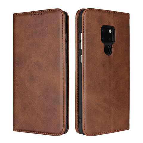 Funda de Cuero Cartera con Soporte Carcasa L04 para Huawei Mate 20 Marron