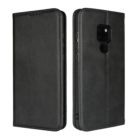 Funda de Cuero Cartera con Soporte Carcasa L04 para Huawei Mate 20 Negro