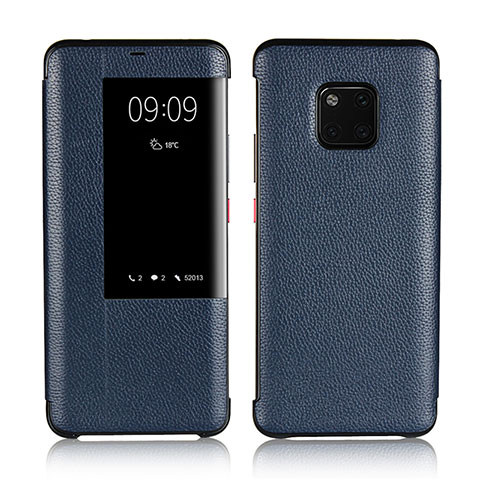 Funda de Cuero Cartera con Soporte Carcasa L04 para Huawei Mate 20 Pro Azul