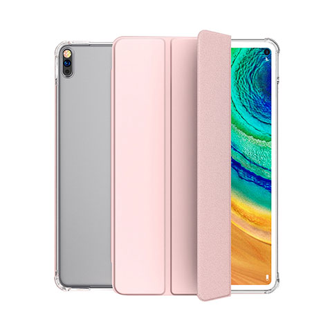 Funda de Cuero Cartera con Soporte Carcasa L04 para Huawei MatePad 5G 10.4 Rosa