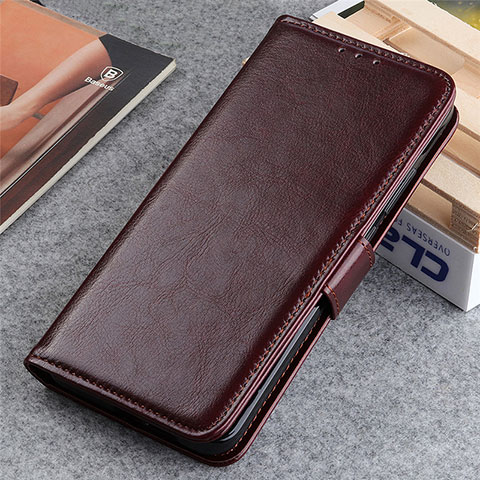 Funda de Cuero Cartera con Soporte Carcasa L04 para Huawei Nova 8 SE 5G Marron