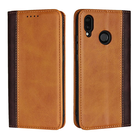 Funda de Cuero Cartera con Soporte Carcasa L04 para Huawei P20 Lite Naranja