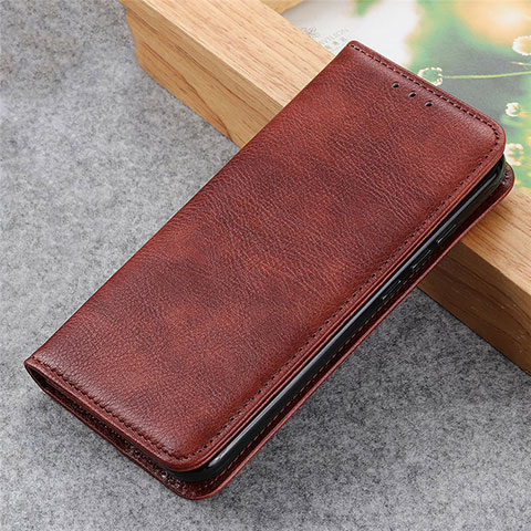 Funda de Cuero Cartera con Soporte Carcasa L04 para Motorola Moto E7 (2020) Marron