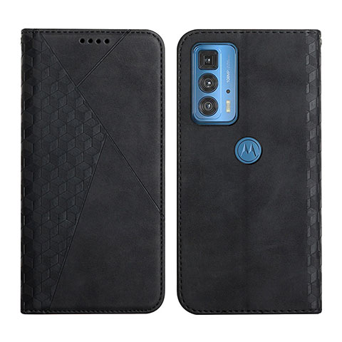 Funda de Cuero Cartera con Soporte Carcasa L04 para Motorola Moto Edge 20 Pro 5G Negro