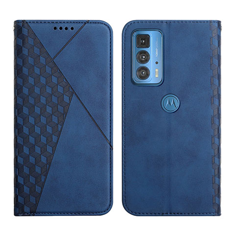 Funda de Cuero Cartera con Soporte Carcasa L04 para Motorola Moto Edge S Pro 5G Azul