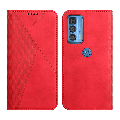 Funda de Cuero Cartera con Soporte Carcasa L04 para Motorola Moto Edge S Pro 5G Rojo