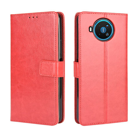 Funda de Cuero Cartera con Soporte Carcasa L04 para Nokia 8.3 5G Rojo