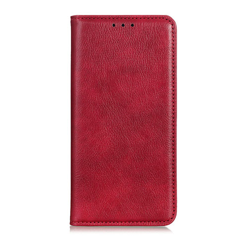 Funda de Cuero Cartera con Soporte Carcasa L04 para Oppo A15 Rojo