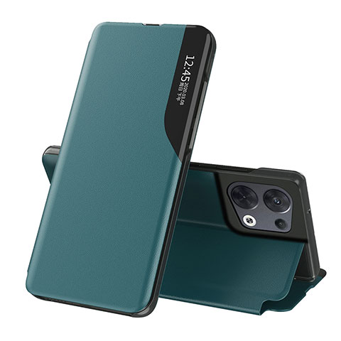 Funda de Cuero Cartera con Soporte Carcasa L04 para Oppo Reno9 5G Verde