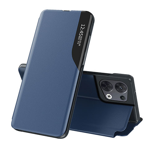 Funda de Cuero Cartera con Soporte Carcasa L04 para Oppo Reno9 Pro 5G Azul