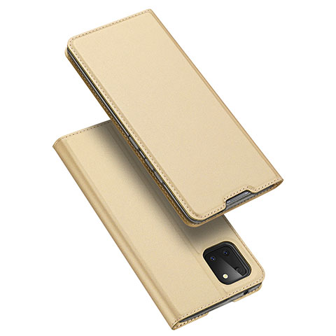 Funda de Cuero Cartera con Soporte Carcasa L04 para Samsung Galaxy M60s Oro