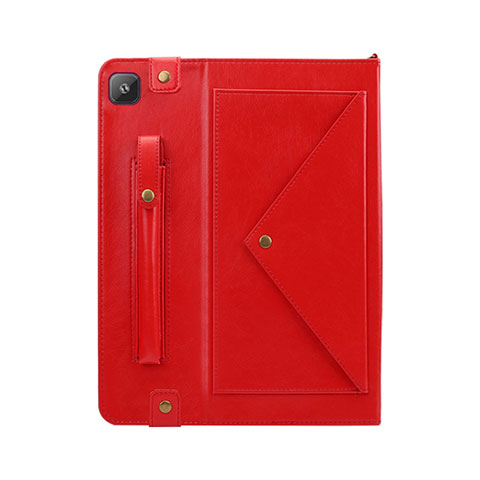 Funda de Cuero Cartera con Soporte Carcasa L04 para Samsung Galaxy Tab S6 Lite 10.4 SM-P610 Rojo